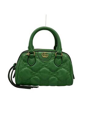 Gucci Handbag GG Matelasse Green Leather